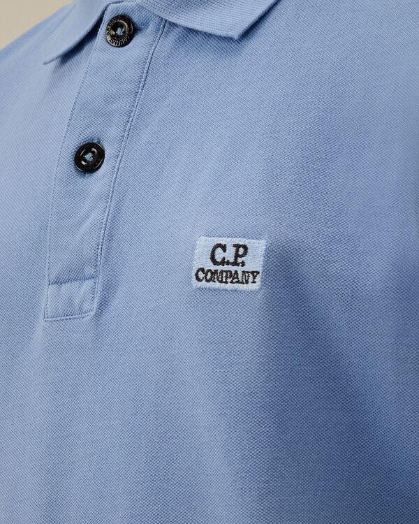 C.p. Company U16 Stretch Piquet Garment Dyed Polo PACIFIC COAST - LIGHT-BLUE