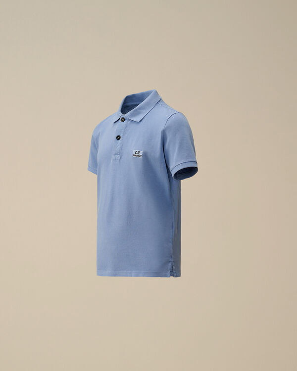 c.p. company U16 Stretch Piquet Garment Dyed Polo PACIFIC COAST - LIGHT-BLUE