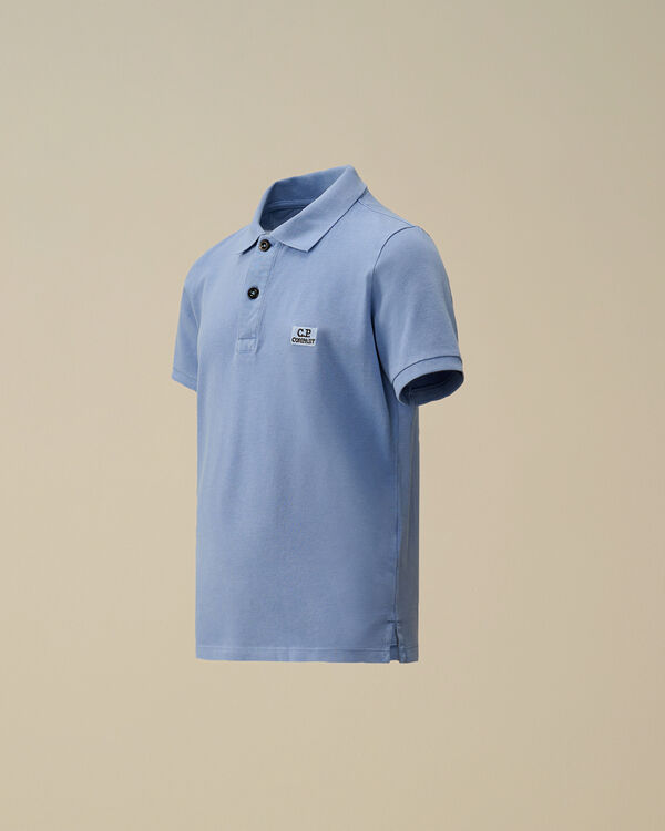 c.p. company U16 Stretch Piquet Garment Dyed Polo PACIFIC COAST - LIGHT-BLUE