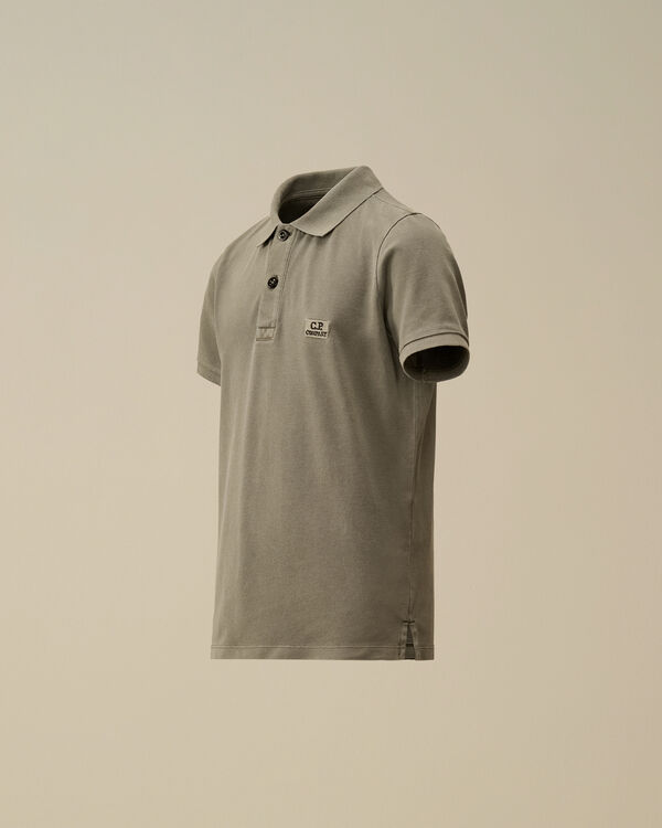 c.p. company U16 Stretch Piquet Garment Dyed Polo THYME - GREEN