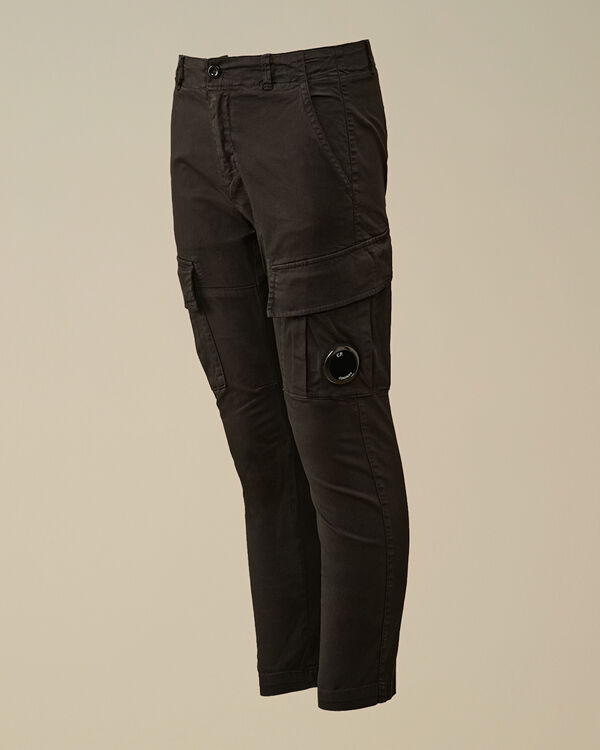 c.p. company U16 Stretch Sateen Lens Cargo Pants BLACK