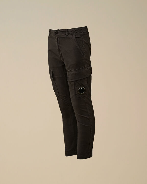 c.p. company U16 Stretch Sateen Lens Cargo Pants BLACK