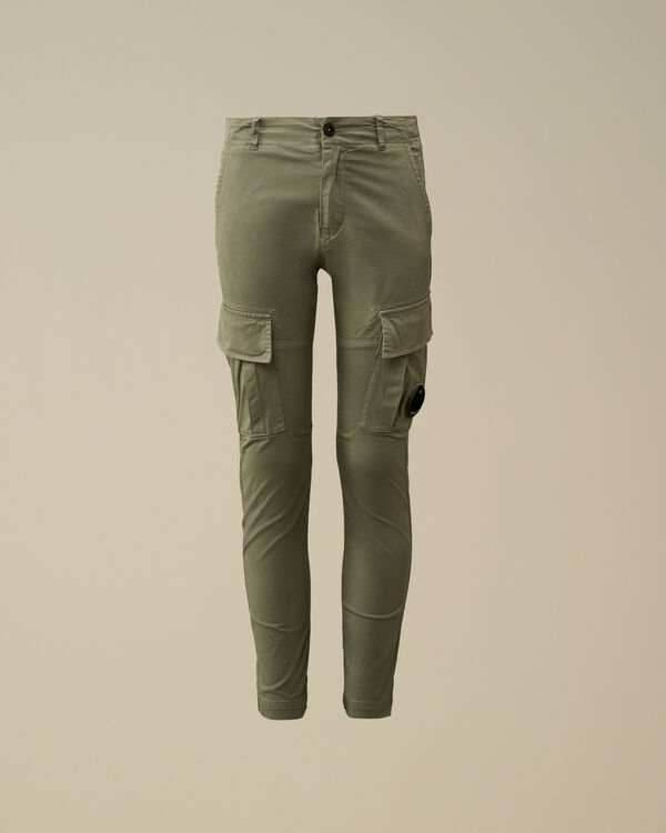 C.p. Company U16 Stretch Sateen Lens Cargo Pants THYME - GREEN