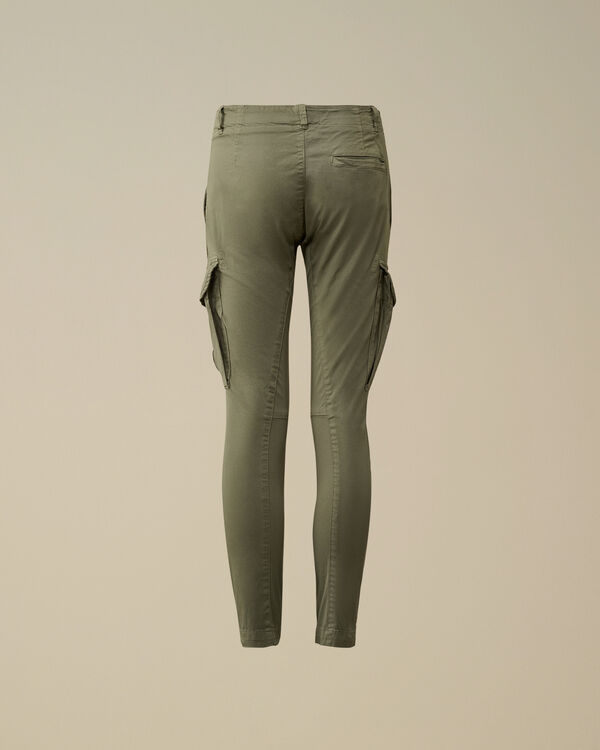 C.p. Company U16 Stretch Sateen Lens Cargo Pants THYME - GREEN