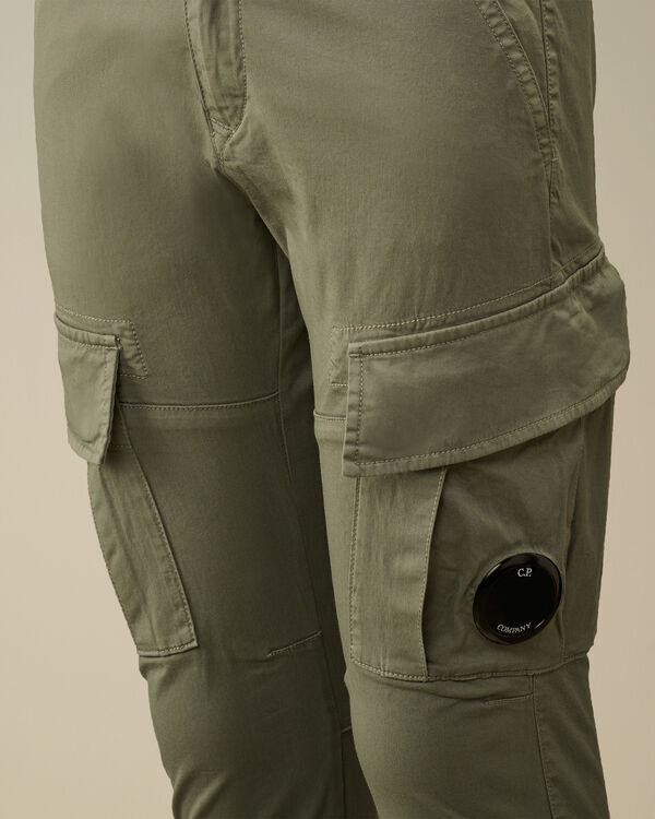 C.p. Company U16 Stretch Sateen Lens Cargo Pants THYME - GREEN