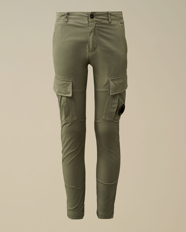 C.p. Company U16 Stretch Sateen Lens Cargo Pants THYME - GREEN