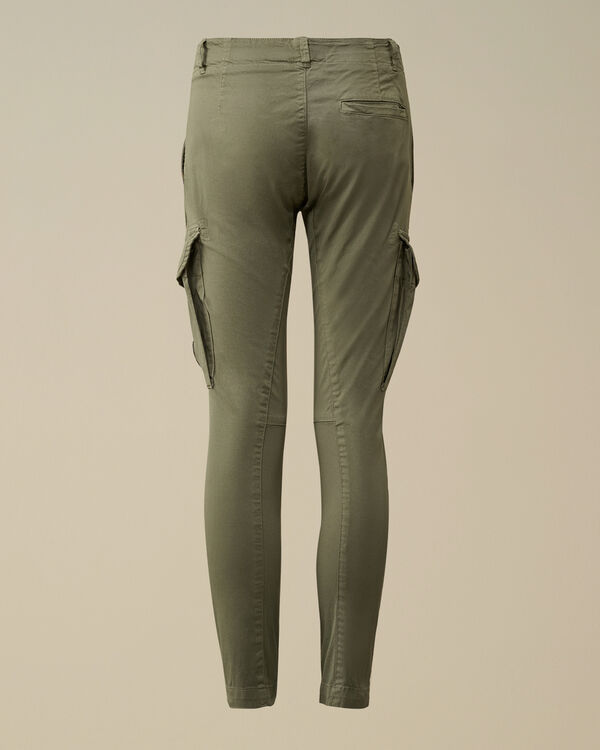 C.p. Company U16 Stretch Sateen Lens Cargo Pants THYME - GREEN