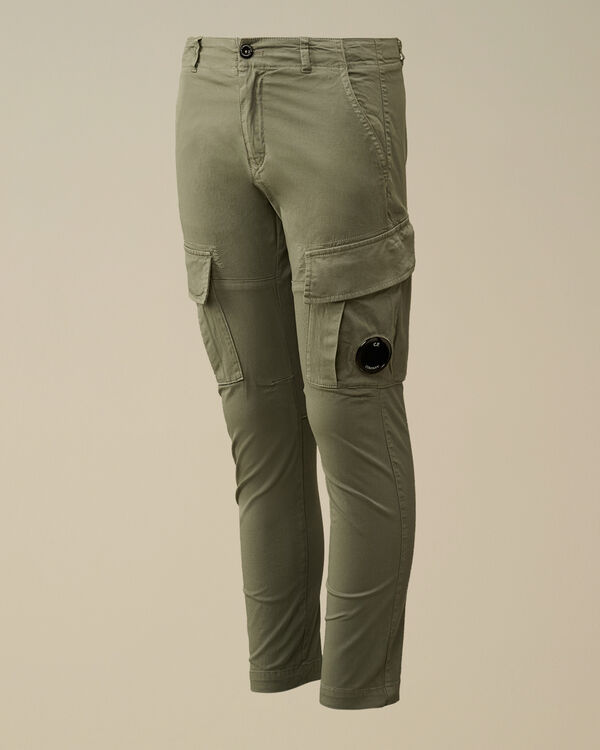 c.p. company U16 Stretch Sateen Lens Cargo Pants THYME - GREEN