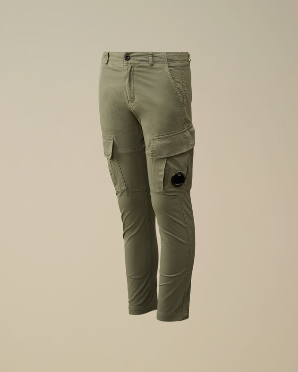 c.p. company U16 Stretch Sateen Lens Cargo Pants THYME - GREEN