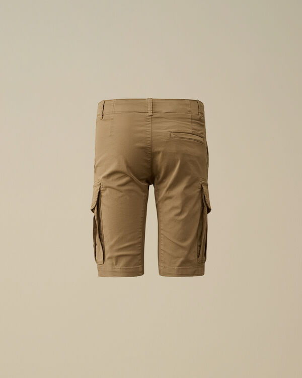 C.p. Company U16 Stretch Sateen Lens Cargo Shorts TREE HOUSE - BEIGE