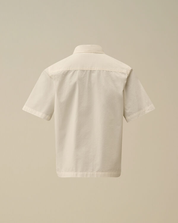 C.p. Company U16 Tela Parachute Short Sleeve Shirt GAUZE WHITE