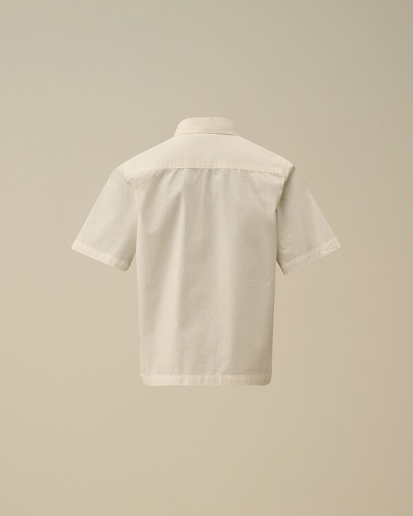 C.p. Company U16 Tela Parachute Short Sleeve Shirt GAUZE WHITE