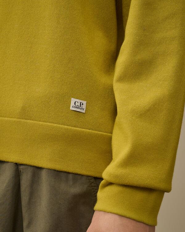 C.p. Company Vanisè Cotton Nylon Half Zip Knit CRESS GREEN - YELLOW