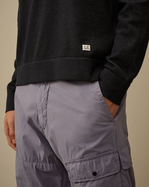 C.p. Company Vanisè Cotton Nylon Half Zip Knit TOTAL ECLIPSE - BLUE