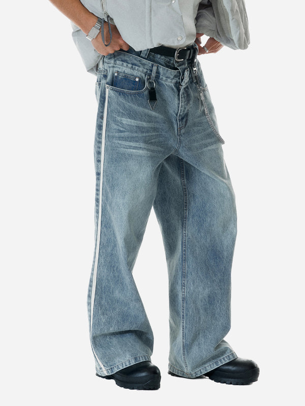 c2h4 008 - “Profile” Volume Double Waist Jeans Blue Haze