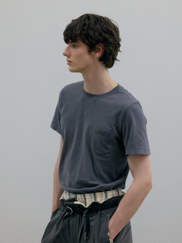 C2h4 011 - Old Time Wardrobe Wrinkled Pocket T-shirt Graphite Gray