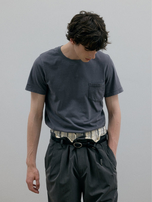 C2h4 011 - Old Time Wardrobe Wrinkled Pocket T-shirt Graphite Gray