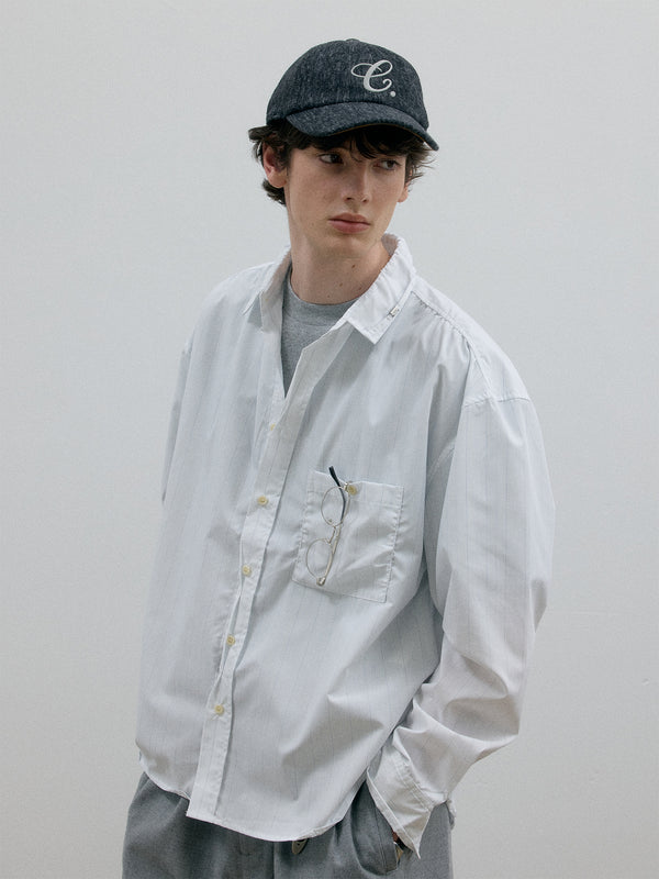 C2h4 011 - Old Time Wardrobe Wrinkled Shirt Frost White