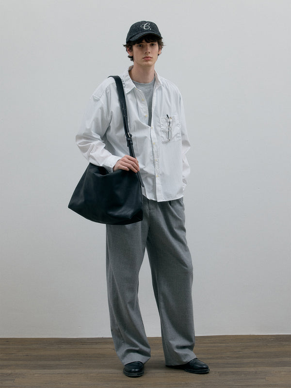 C2h4 011 - Old Time Wardrobe Wrinkled Shirt Frost White