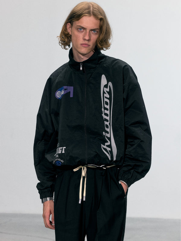 C2h4 010 - Asymmetry Track Jacket Fluctuate Black
