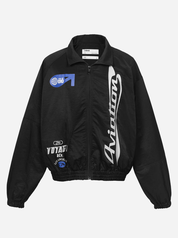 c2h4 010 - Asymmetry Track Jacket Fluctuate Black