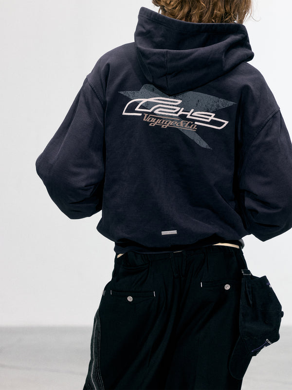 C2h4 010 - Aviation Zip-up Hoodie Coral Blue