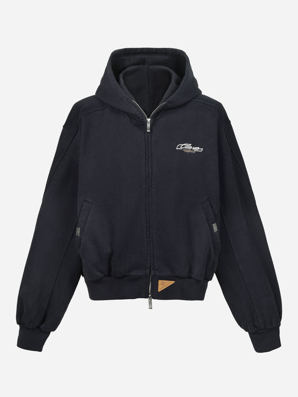 c2h4 010 - Aviation Zip-up Hoodie Coral Blue