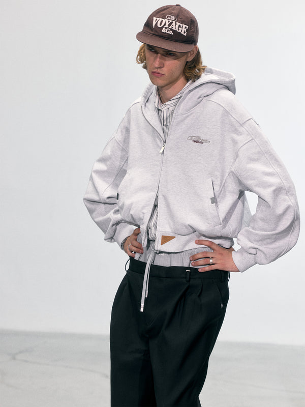 C2h4 010 - Aviation Zip-up Hoodie Oat Gray