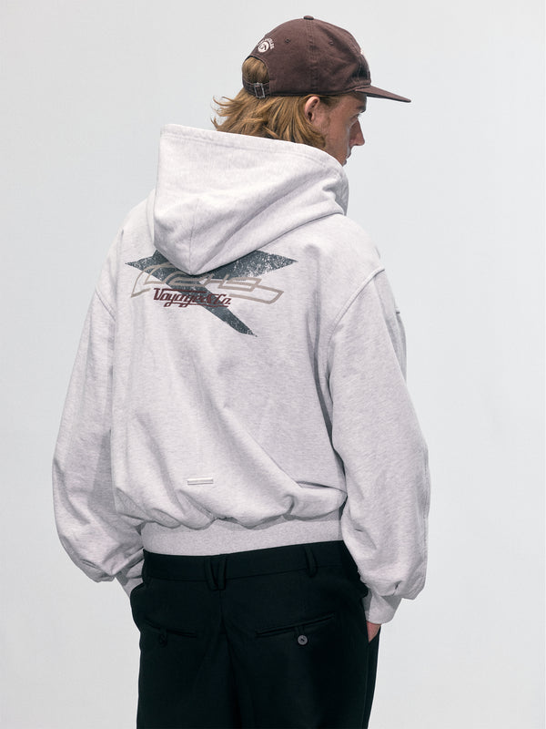 C2h4 010 - Aviation Zip-up Hoodie Oat Gray