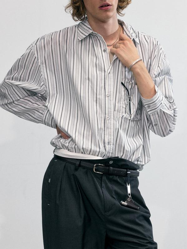 C2h4 010 - Lineation Recliner Shirt Gray & White