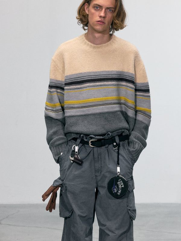 C2h4 010 - Louver Knit Sweater Gray