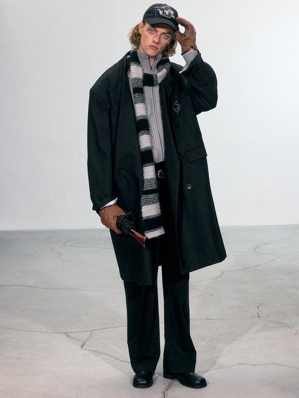 C2h4 010 - Oversized Monsieur Coat Dirt Black