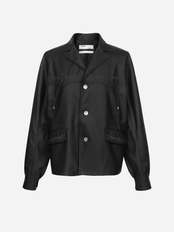 c2h4 010 - Texas Leather Jacket Brush Black