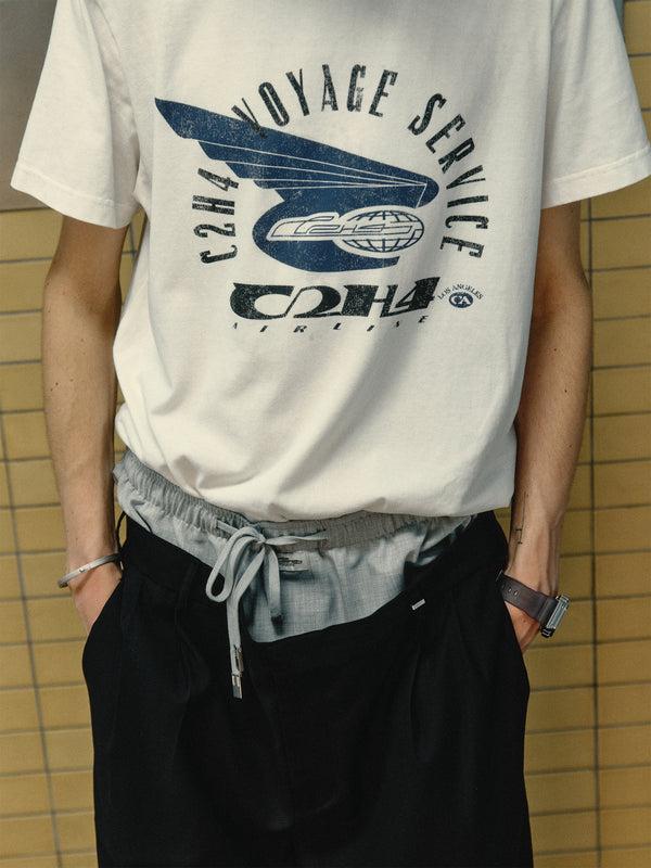 C2h4 010 - Voyage Service T-shirt Calcimine White