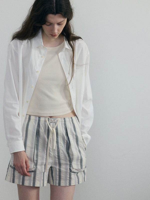 C2h4 011 - Surry Hill Pyjama Shorts Cream/Gray