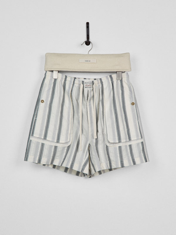 C2h4 011 - Surry Hill Pyjama Shorts Cream/Gray