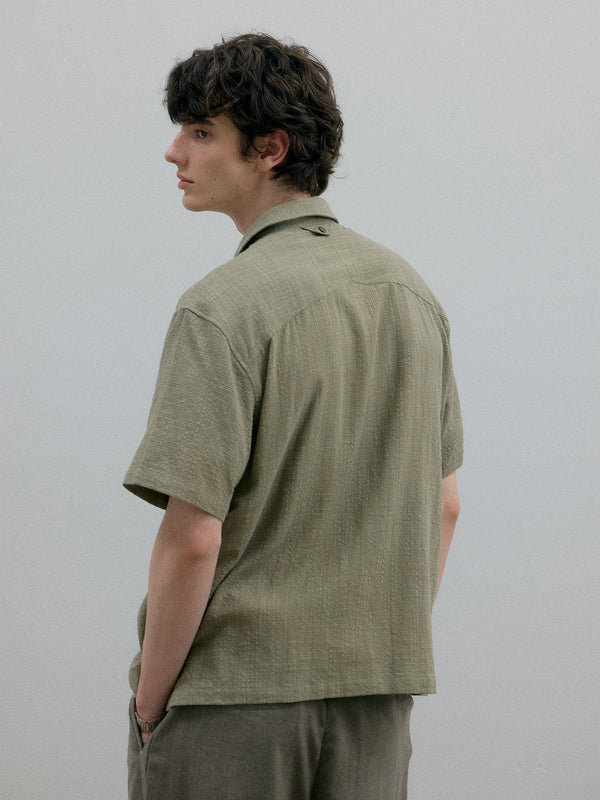 C2h4 011 - Tropical Cuban Shirt Ash Green