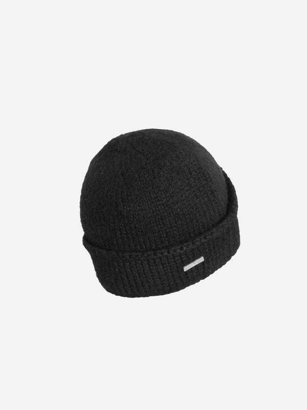 C2h4 Staff Uniform Tagged Knit Covert Beanie Black