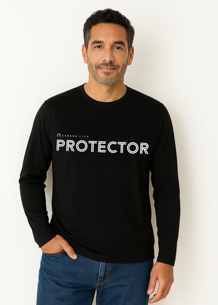 Cabana Life Black Unisex Long Sleeve Protector Performance Shirt