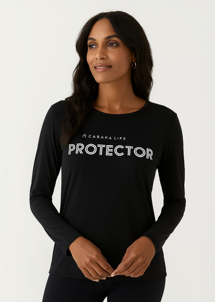 cabana life Black Unisex Long Sleeve Protector Performance Shirt