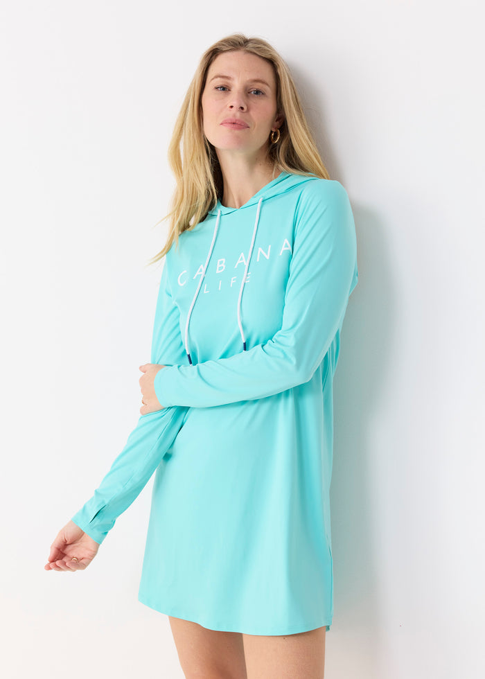 Cabana Life Aqua Cabana Life Hoodie Dress
