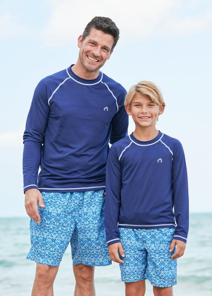 Cabana Life Boys Navy Long Sleeve Cabana Rashguard