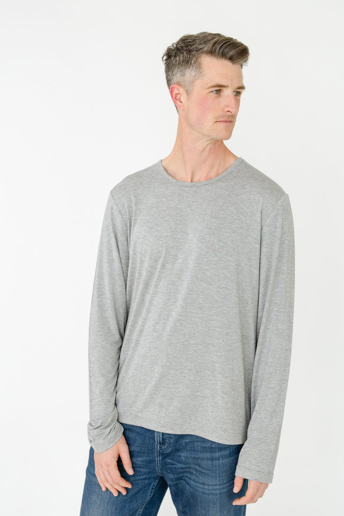 Cabana Life Grey Bamboo Long Sleeve Sun Shirt