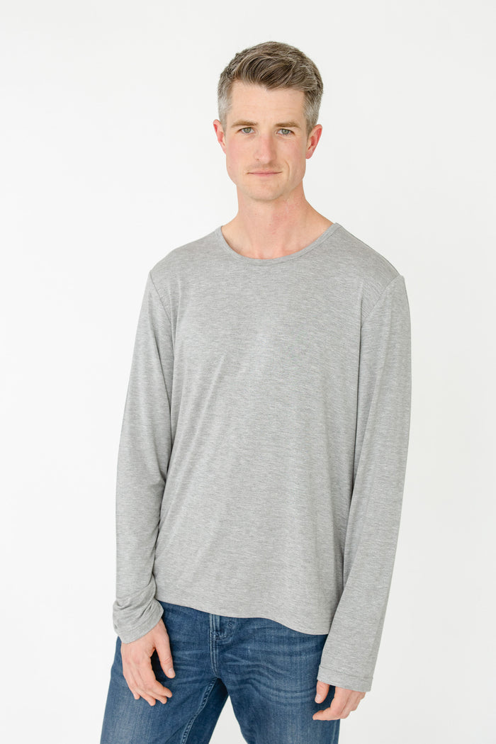 Cabana Life Grey Bamboo Long Sleeve Sun Shirt