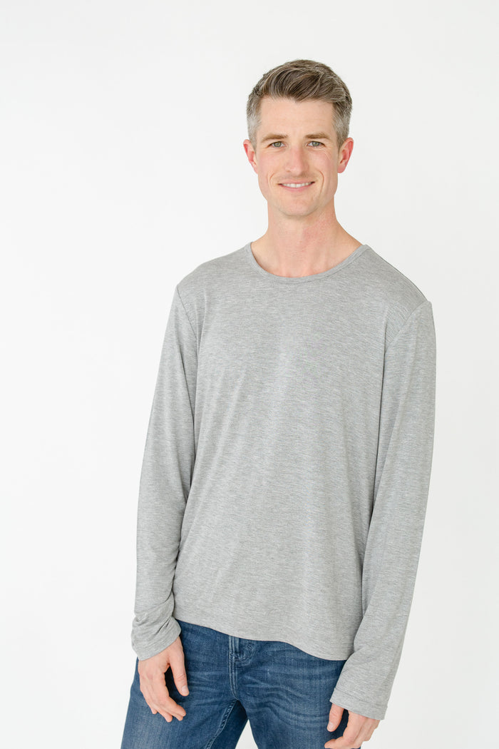 cabana life Grey Bamboo Long Sleeve Sun Shirt