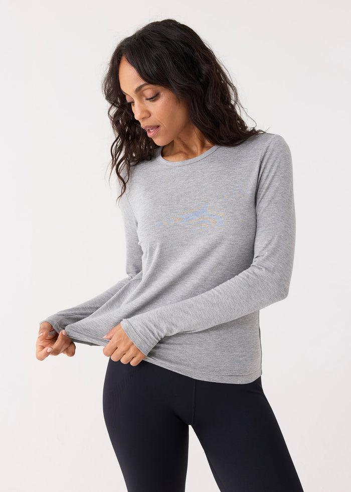cabana life Grey Bamboo Long Sleeve Top