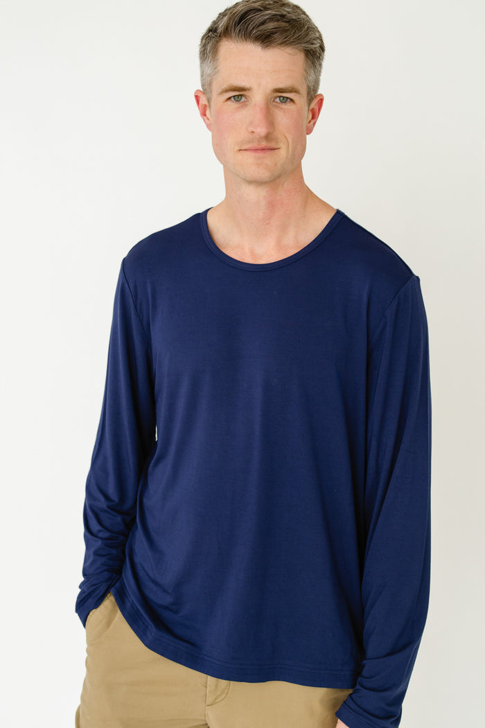 Cabana Life Navy Bamboo Long Sleeve Sun Shirt