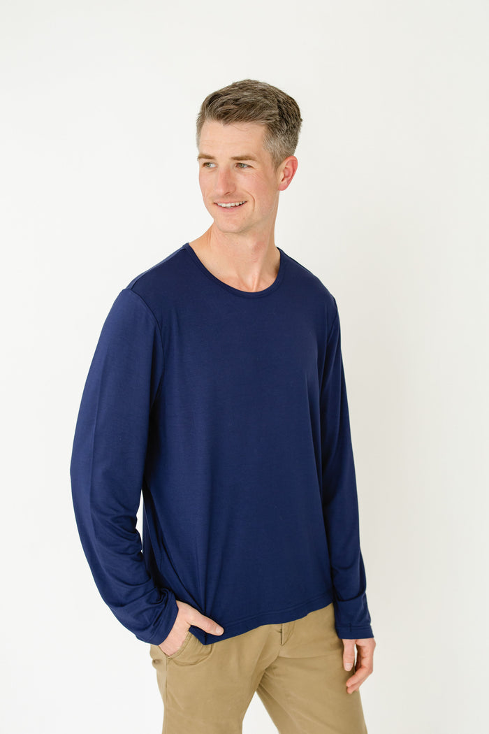 Cabana Life Navy Bamboo Long Sleeve Sun Shirt