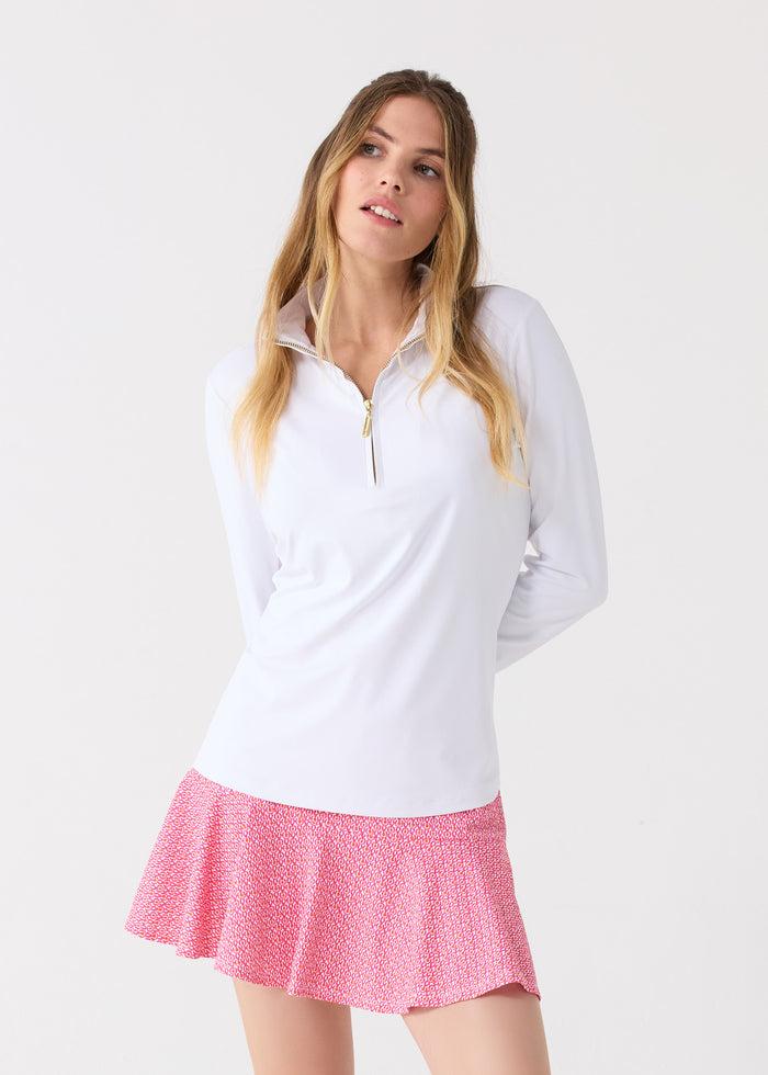 cabana life White 1/4 Zip Sport Top