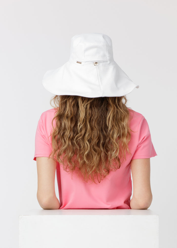 Cabana Life White Reversible Wide Brim Sun Hat
